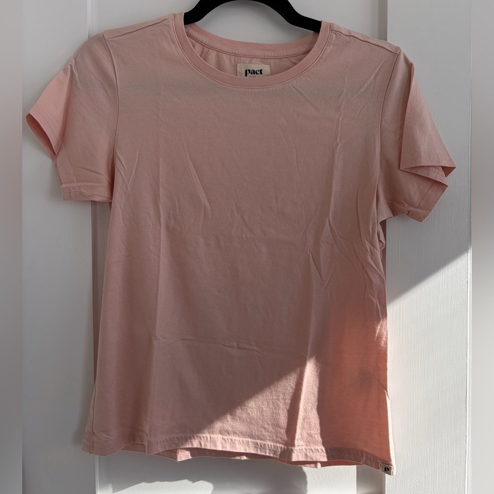 Pact Women’s Short Sleeve T-Shirt Blush Pink Size XS